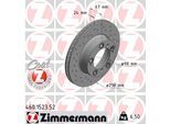 ZIMMERMANN Bremsscheibe SPORT COAT Z 460152352 Vorderachse Gelocht 298mm 24mm für Porsche