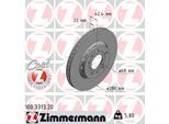 ZIMMERMANN Bremsscheibe 100331320 Hinterachse außenbelüftet 280mm 22mm für VAG