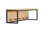 Mid.you Wandgarderobe, Natur, Schwarz, Holz, Metall, Tanne, vollmassiv, 79x22x20 cm, Bsci, Garderobe, Garderobenleisten & Garderobenhaken