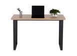 Livetastic Schreibtisch, Schwarz, Eiche, Metall, Holzwerkstoff, rechteckig, U-Form, 60x75x120 cm, Bsci, Arbeitszimmer, Schreibtische, Bürotische
