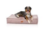Knuffelwuff Hundekissen Lesedi aus Cord mit Handwebcharakter rosa XXL