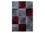 Ayyildiz , Rot , Textil , Karo , rechteckig , 280x370 cm , Oeko-Tex® Standard 100 , pflegeleicht , Teppiche & Böden, Teppiche, Webteppiche