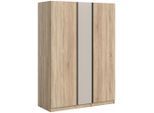Mid.you , Sonoma Eiche, Kaschmir , Holzwerkstoff , Holzoptik , 6 Fächer , 130x183x53 cm , FSC MIX , Schlafzimmer, Kleiderschränke, Drehtürenschränke