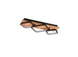 Trio Leuchten , Braun, Schwarz , Holz, Metall , 12.5x32.5x72 cm , Beleuchtung, Innenleuchten, Deckenleuchten