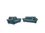 P & B , Petrol , Textil , Füllung: Schaumstoff , 1x1x1 cm , Made in Europe , Rücken echt, Armteil links, Armteil rechts , Wohnzimmer, Sofas & Couches, Sofas, Weitere Sofas