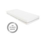 Ele , Weiß , Textil , H4 , Füllung: Polyester, Vlies , rechteckig , 80x200 cm , Oeko-Tex® Standard 100 , Bezug abnehmbar/waschbar, Ober- und Unterseite versteppt, für Hausstauballergiker geeignet, optimale Belüftung, für verstellbare Lattenroste geeignet, schadstoffgeprüft, aktive Schulterzone, bessere Druckentlastung durch Noppenstruktur, Bezug rundum abnehmbar, Matratzenklasse Silber, Matratzene