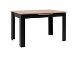 P & B , Schwarz, Eiche Artisan , Holzwerkstoff , rechteckig , 80x75x125-165 cm , ausziehbar ,