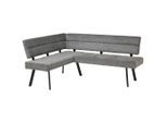 Livetastic , Anthrazit , Metall, Textil , L-Form , 190x150 cm , Esszimmer, Bänke, Polsterbänke