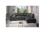 P & B , Anthrazit , Textil , Buche , Uni , Füllung: Schaumstoff,Schaumstoff , 298x202 cm , Made in EU , Rücken echt, Armteil links , Wohnzimmer, Sofas & Couches, Schlafsofas, Schlafsofas