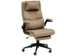 Livetastic Chefsessel, Braun, Metall, Kunststoff, Textil, Drehkreuz, 62x112-122x65 cm, inklusive Armlehnen, Arbeitszimmer, Bürostühle, Drehstühle