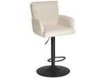 Livetastic , Schwarz, Beige , Metall, Textil , 57x100-121x57 cm , Sitzfläche 360° drehbar , Esszimmer, Barmöbel, Barhocker