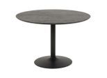 P & B , Schwarz, Eschefarben , Metall, Holzwerkstoff , furniert , rund , 110x74x110 cm , Reach , lichtecht ,