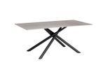 P & B , Grau , Metall, Keramik , rechteckig , 90x76x180 cm , Esszimmer, Esszimmertische, Esstische, Holztische, Esstische Holz