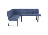 Livetastic , Dunkelblau , Metall, Textil , L-Form, nur wie online abgebildet bestellbar , 202x160 cm , Esszimmer, Bänke, Polsterbänke