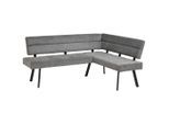 Livetastic , Anthrazit , Metall, Textil , L-Form , 190x150 cm , Esszimmer, Bänke, Polsterbänke