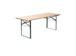Gardenson , Grün, Fichtefarben , Holz, Metall , Fichte, Kiefer , rechteckig , 220x78x50 cm , FSC Mix, Europäischer Sicherheitsstandard , klappbar , Gartenmöbel, Gartentische, Gartentische