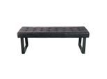 Livetastic , Schwarz , Metall, Textil , 140x49x48 cm , Esszimmer, Bänke, Polsterbänke