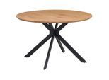 P & B , Eichefarben , Metall, Holzwerkstoff , rund , 120x76x120 cm ,