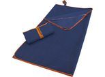 Sporthandtuch DYCKHOFF "Mikrofaser Sporttuch", blau (nachtblau), B:60cm L:120cm, Microfaser, Obermaterial: 90% Polyester, 10% Polyamid, Handtücher, auch als 2er Set erhätlich