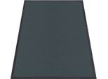 Teppich PACO HOME "Tatami 475", blau (blau, grau), B:140cm H:24mm L:200cm, Polyester, Teppiche, Teppich, Kurzflor, Uni-Farben, mit Memory Foam, waschbar