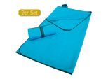 Sporthandtuch DYCKHOFF "Mikrofaser Sporttuch", blau (karibik), B:80cm L:180cm, Microfaser, Obermaterial: 90% Polyester, 10% Polyamid, Handtücher, auch als 2er Set erhätlich