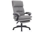 Livetastic Chefsessel Fußstütze, Grau, Metall, Kunststoff, Textil, Drehkreuz, 66x116x124 cm, Sitzfläche 360° drehbar, Arbeitszimmer, Bürostühle, Drehstühle