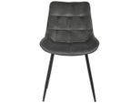 Livetastic Stuhl, Grau, Holz, Metall, Textil, Pappel, Sperrholz, konisch, 49x85x61 cm, Esszimmer, Stühle, Esszimmerstühle, Vierfußstühle