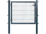 Zauneinzeltür ARVOTEC "ESSENTIAL", grau (anthrazit), B:120cm H:100cm, Metall, Tore, Breite: 100 - 120 cm, Höhe: 80 - 200 cm, zum Einbetonieren