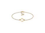 Armband ELLI "Kleeblatt Glücksbringer 925 Silber" Gr. 16, gold, Armbänder, Damen, 16cm, ohne Stein, Silber 925 (Sterlingsilber), Armband