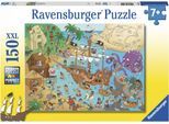 Puzzle RAVENSBURGER "Die Piratenbucht", bunt, Puzzles, KinderB:49cm H:36cm, Pappe, Motiv, Made in Germany, B:49cm H:36cm