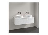 Villeroy und Boch Antao Waschtisch-Unterschrank L35150MT mit Beleuchtung, 1 Auszug, 1200 x 360 x 500 mm, Front mit Struktur, White Matt Lacquer / White Matt Lacquer