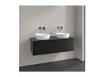 Villeroy und Boch Antao Waschtisch-Unterschrank L35150PD mit Beleuchtung, 1 Auszug, 1200 x 360 x 500 mm, Front mit Struktur, Black Matt Lacquer / Black Matt Lacquer