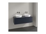 Villeroy und Boch Antao Waschtisch-Unterschrank L35150HG 120x36x50cm, Hahnloch, Waschbeckenplattenfarbe Lack, midnight blue matt lacquer