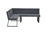 Livetastic Eckbank, Dunkelgrau, Metall, Textil, 5-Sitzer, Eckteil, nur wie online abgebildet bestellbar, 191x152 cm, Esszimmer, Bänke, Eckbänke