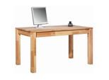 Carryhome Schreibtisch, Kernbuche, Holz, Kernbuche, massiv, 1 Schublade(n) Schubladen, rechteckig, eckig, 140x80x76 cm, Stauraum, Arbeitszimmer, Schreibtische, Bürotische