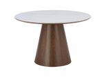 Livetastic Esstisch, Weiß, Walnuss, Holz, Keramik, Holzwerkstoff, Eiche, furniert, rund, konisch, 120x75x120 cm, Esszimmer, Tische, Esstische, Esstische rund