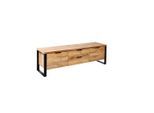 Tv-Element, Eiche, Metall, 2 Schublade(n) Schubladen, 152x45x40 cm, Kabelkanal, Kleinmöbel