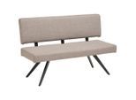 Livetastic Sitzbank, Hellgrau, Metall, Textil, 3-Sitzer, 140x90x62 cm, Esszimmer, Bänke, Sitzbänke