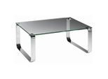 Novel Couchtisch, Klar, Chrom, Metall, Glas, rechteckig, Kufe, 70x40x110 cm, Wohnzimmer, Wohnzimmertische, Couchtische, Couchtische Glas