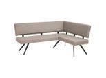 Livetastic Eckbank, Hellgrau, Metall, Textil, 5-Sitzer, L-Form, 190x150 cm, Esszimmer, Bänke, Eckbänke