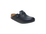 Clog BIRKENSTOCK "Boston Pro", Damen, Gr. 37, schwarz, Obermaterial: 50% Rindsleder Leather cow. 50% Lammleder LEL., Schuhe Clog