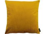 Dekokissen APELT "Castello, Uni Samt" Gr. 2, gelb (gelb, unifarben), B:46cm L:46cm, Bezug: 100% Polyester, Dekokissen_Sitzkissen_Kissenhüllen, Kissenhülle ohne Füllung, 1 Stück