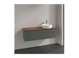 Villeroy und Boch Antao Waschtisch-Unterschrank K34112HL 120x36x50cm, Waschbeckenplattenfarbe warm walnut, leaf green matt lacquer