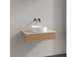 Villeroy und Boch Antao Waschtisch-Unterschrank K08013HN 80x19x50cm, Waschbeckenplattenfarbe botticino, honey oak