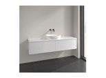 Villeroy und Boch Antao Waschtisch-Unterschrank L36150GF mit Beleuchtung, 2 Auszüge, 1600 x 360 x 500 mm, Front mit Struktur, Glossy White Lacquer / Glossy White Lacquer