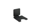 Hewi System 900 Einhängesitz 900.51.11060CV 450 x 443 x 637 mm, Schamausschnitt, Edelstahl pulverbeschichtet schwarz matt, matt schwarzer Kunststoff