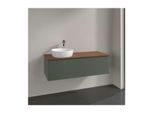 Villeroy und Boch Antao Waschtisch-Unterschrank K33012HL 120x36x50cm, Waschbeckenplattenfarbe warm walnut, leaf green matt lacquer