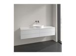 Villeroy und Boch Antao Waschtisch-Unterschrank L25150GF mit Beleuchtung, 4 Auszüge, 1600 x 360 x 500 mm, Front mit Struktur, Glossy White Lacquer / Glossy White Lacquer