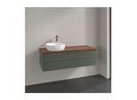 Villeroy und Boch Antao Waschtisch-Unterschrank K22112HL 120x36x50cm, Waschbeckenplattenfarbe warm walnut, leaf green matt lacquer