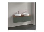 Villeroy und Boch Antao Waschtisch-Unterschrank K35012HL 120x36x50cm, Waschbeckenplattenfarbe warm walnut, leaf green matt lacquer
